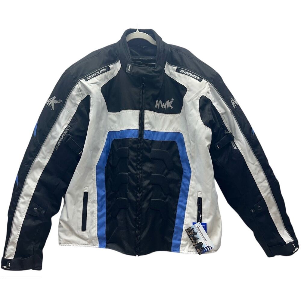 HWK Motorcycle Jacket Riding 5XL Motorbike CE Armored Breathable w/Lining‎ NWT